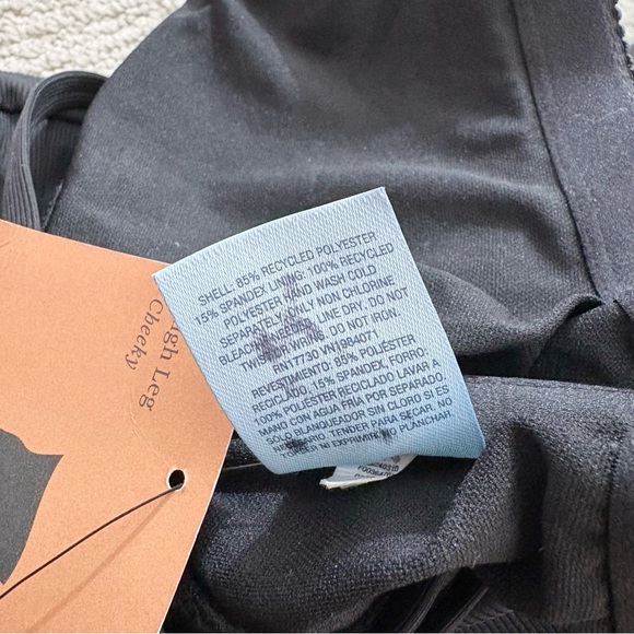 NWT Shade & Shore Black HIgh Leg Cheeky Swimsuit - Picture 10 of 12